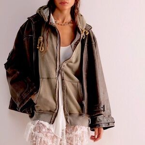 FREE PEOPLE➕WE THE FREE By Your Side Lined Hoodie NWT